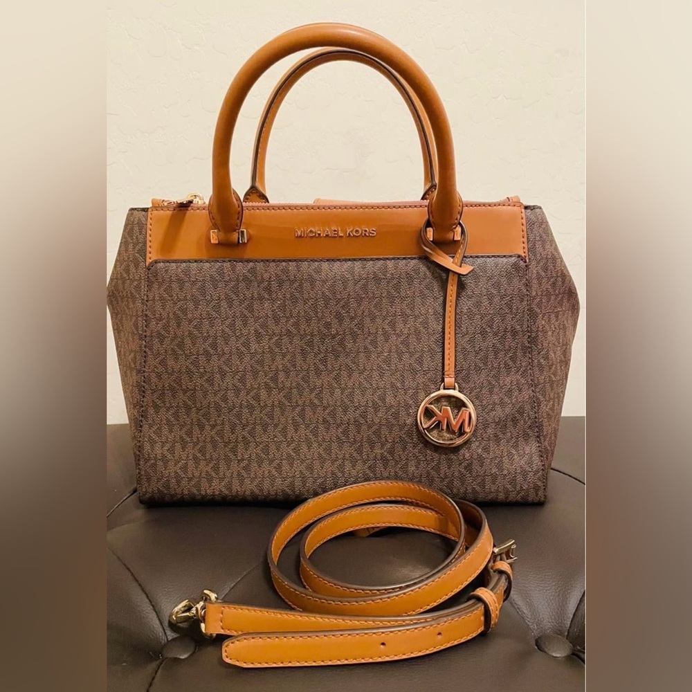 Michael Kors Satchel in Brown and Tan